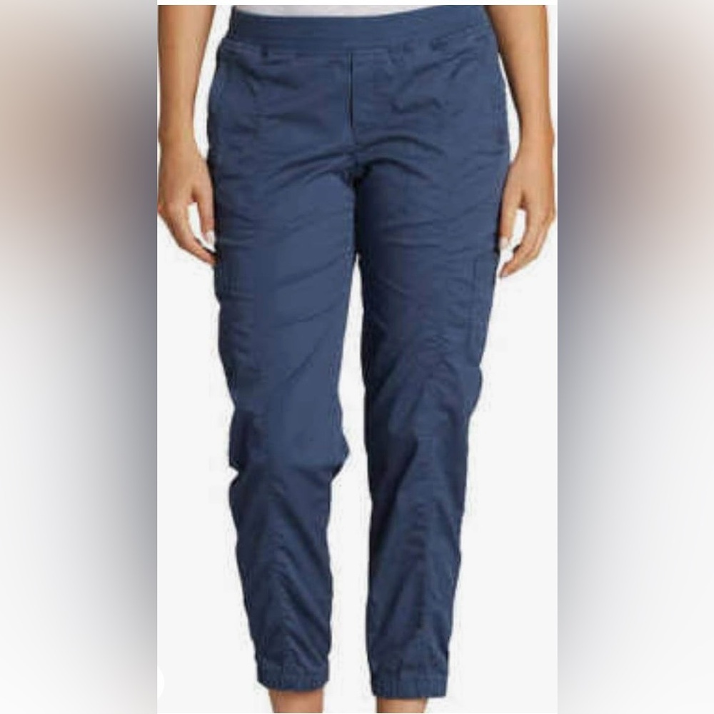 Eddie Bauer Jogger | Women’s Laid Back Twill  Pants | Dusty Indigo, Size 6